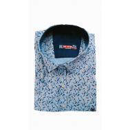 Рубашка , размер 5XL(64), синий Bettino