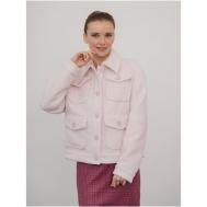 куртка  , демисезон/лето, силуэт свободный, карманы, для беременных, размер XL(54-56), розовый Модный дом Виктории Тишиной