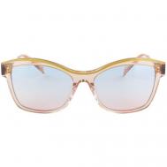 Солнцезащитные очки  , вайфареры, зеркальные, с защитой от УФ, для женщин, розовый Genny