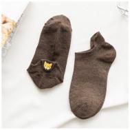Женские носки , размер 34-40, коричневый Plush Story