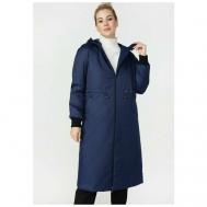куртка  , демисезон/зима, удлиненная, силуэт свободный, подкладка, размер 68, синий Pit. Gakoff