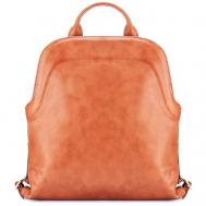 Рюкзак , натуральная кожа, коричневый, оранжевый Кожинка