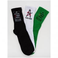 Носки , размер 40-47, белый, черный, зеленый Berchelli