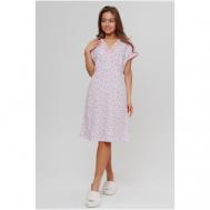 Сорочка  удлиненная, короткий рукав, размер 48, розовый Modellini