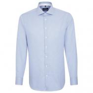 Рубашка , размер 38, голубой, белый Seidensticker