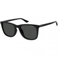 Солнцезащитные очки , прямоугольные, поляризационные, с защитой от УФ, черный Polaroid