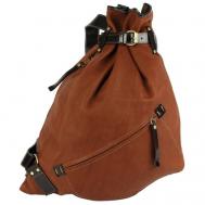 Рюкзак  торба , натуральная кожа, внутренний карман, оранжевый Bufalo