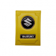 Обложка для автодокументов  1-6-707, желтый Suzuki