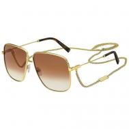 Солнцезащитные очки , квадратные, оправа: металл, градиентные, с защитой от УФ, для женщин, золотой Givenchy
