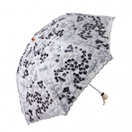 Зонт механика, 2 сложения, купол 87 см., 8 спиц, чехол в комплекте, в подарочной упаковке, для женщин, серый WASABI TREND
