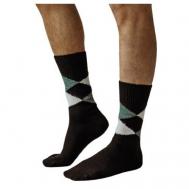 Мужские носки , 1 пара, классические, вязаные, размер 27 (размер 42), коричневый HOLTY
