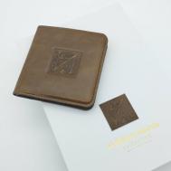 Кошелек , натуральная кожа, глянцевая фактура, коричневый William Morris