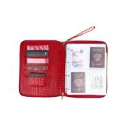 Документница , натуральная кожа, отделение для паспорта, красный Bernardo Rossi