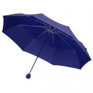 Зонт-трость , механика, 3 сложения, купол 92.5 см., 8 спиц, чехол в комплекте, для женщин, синий Knirps