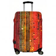 Чехол для чемодана , размер M, коричневый, зеленый LeJoy
