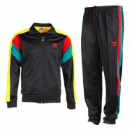 Костюм , олимпийка и брюки, силуэт прямой, карманы, размер 52, черный Montanasport