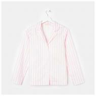 Рубашка , размер 44-46, белый, розовый KAFTAN