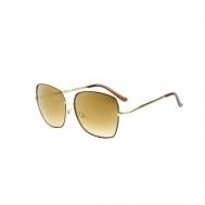 Солнцезащитные очки , квадратные, для женщин, золотой TROPICAL