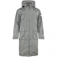 Пальто  , демисезон/лето, силуэт прямой, удлиненное, размер 36, серый, серебряный Frieda & Freddies