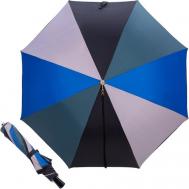 Зонт , полуавтомат, 2 сложения, купол 90 см., 8 спиц, для женщин, голубой Guy De Jean