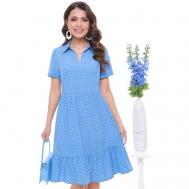 Платье , повседневное, размер 56, голубой DSTrend