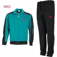 Костюм , олимпийка и брюки, силуэт прямой, карманы, размер 54/56, зеленый Montanasport