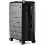 Умный чемодан  Rhine PRO plus Luggage 223201, поликарбонат, опорные ножки на боковой стенке, ребра жесткости, 105 л, размер L, черный, серый Ninetygo