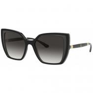 Солнцезащитные очки DOLCE & GABBANA, бабочка, оправа: пластик, с защитой от УФ, градиентные, для женщин, черный Dolce&Gabbana
