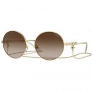 Солнцезащитные очки , круглые, оправа: металл, с защитой от УФ, для женщин, золотой Luxottica