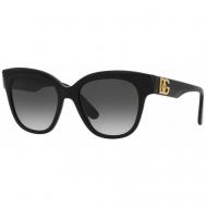 Солнцезащитные очки , бабочка, оправа: пластик, с защитой от УФ, для женщин, черный Dolce&Gabbana