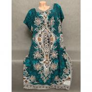 Платье , короткий рукав, карманы, размер 54-64, бирюзовый P.S.O Plus Shop Online