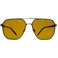 Солнцезащитные очки , квадратные, оправа: металл, поляризационные, с защитой от УФ, для мужчин, черный Elon Mock
