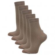 Женские носки  средние, 5 пар, размер 23 (36-38), бежевый Годовой запас носков