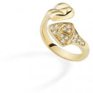 Кольцо , кристалл, размер 18.5, золотой, золотой Just Cavalli