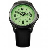 Наручные часы  107876, черный, зеленый Traser