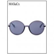 Солнцезащитные очки , круглые, с защитой от УФ, для женщин, серый Max&Co
