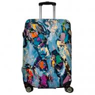Чехол для чемодана , размер M, фиолетовый, синий LeJoy