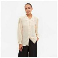 Блуза  , размер 48, бежевый, бирюзовый MINAKU