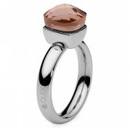 Кольцо , размер 16.5, розовый, серебряный Qudo