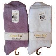 Носки , 2 пары, размер 37-41, фиолетовый, белый Gree Ha