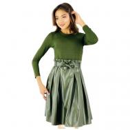Платье в классическом стиле, макси, размер 42, зеленый Нет бренда