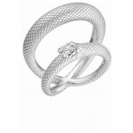 Кольцо , размер 18, серебряный Caviar Jewellery