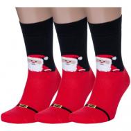 Мужские носки , 3 пары, махровые, размер 27-29 (42-45), мультиколор RuSocks
