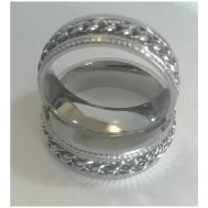 Кольцо нержавеющая сталь, размер 23, серебряный MAXUSPRO