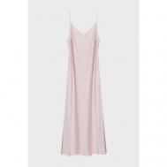 Платье-комбинация , полуприлегающее, миди, подкладка, размер S, розовый, коралловый Prav.da