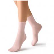 Женские носки  высокие, нескользящие, размер 3/4 (M/L), розовый OMSA