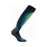 Носки  Ski Ergonomic 975, чёрный, синий, лайм, 25-27 (размер обуви 39-41) ACCAPI