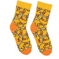 Женские носки  высокие, на Новый год, размер 35-40, мультиколор Yes!Socks