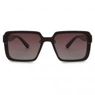 Солнцезащитные очки , квадратные, оправа: пластик, поляризационные, для женщин, коричневый MORE JANE
