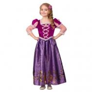Карнавальный костюм «Принцесса Рапунцель», текстиль-принт, платье, брошь, заколка, р. 34, рост 134 см Batik